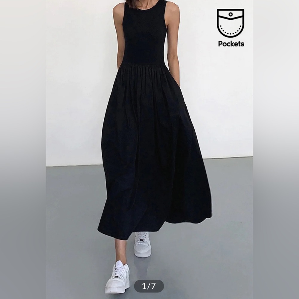 Commense Black Maxi Dress